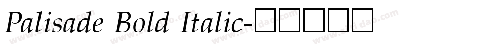 Palisade Bold Italic字体转换